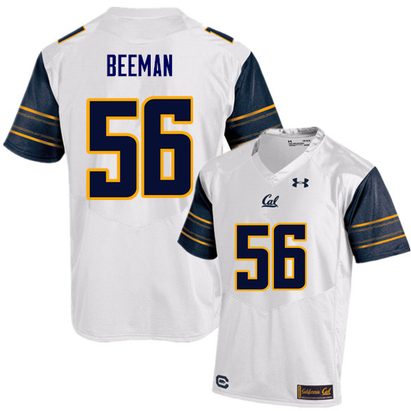 Men #56 Jack Beeman Cal Bears (California Golden Bears College) Football Jerseys Sale-White - Click Image to Close